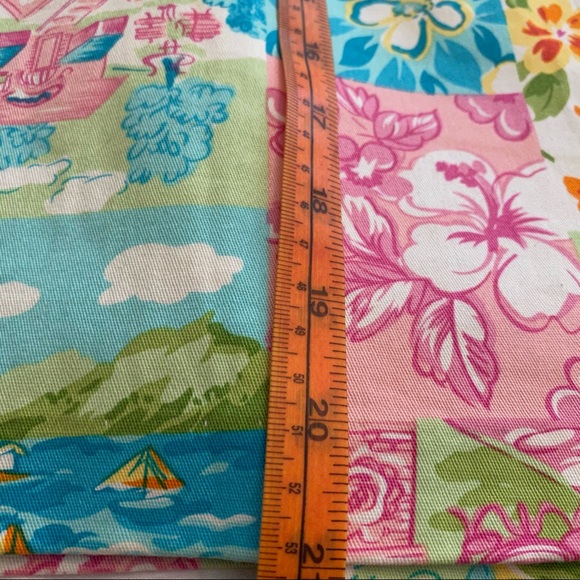 Tropical Color Block Floral Patchwork Mini Pencil Skirt Size 10 - Picture 7 of 7